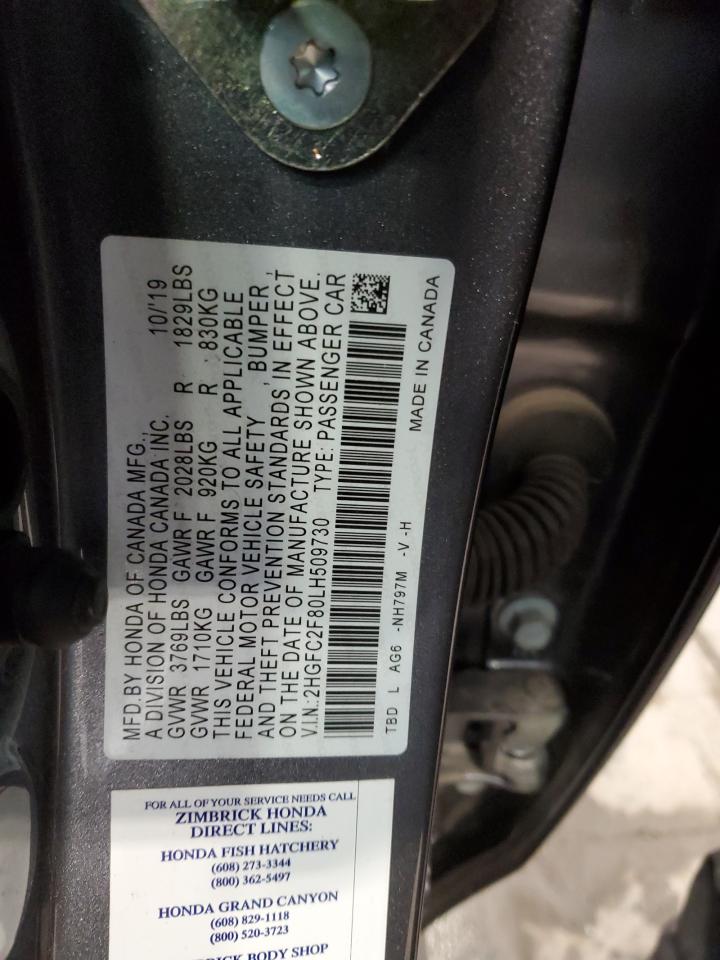 Photo 11 VIN: 2HGFC2F80LH509730 - HONDA CIVIC 