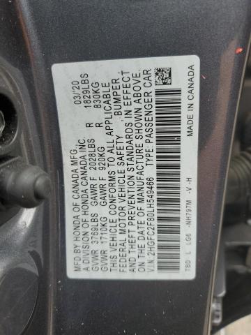 Photo 11 VIN: 2HGFC2F80LH549466 - HONDA CIVIC 