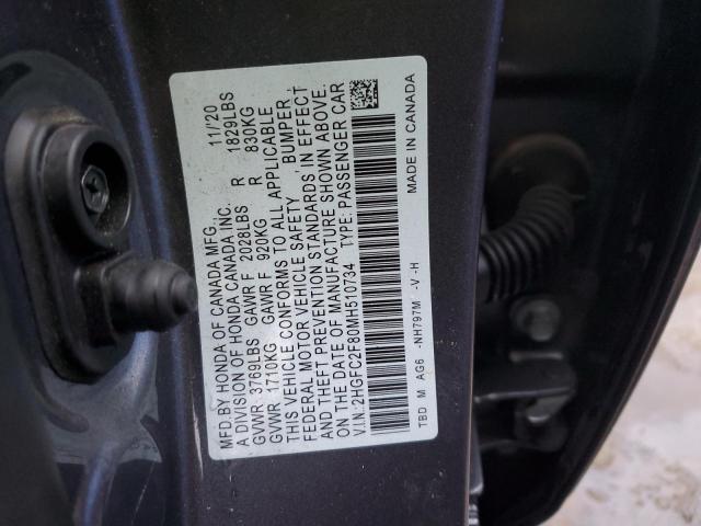 Photo 11 VIN: 2HGFC2F80MH510734 - HONDA CIVIC 