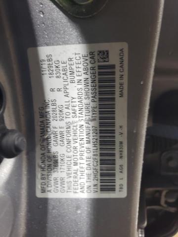 Photo 11 VIN: 2HGFC2F81LH521207 - HONDA CIVIC 