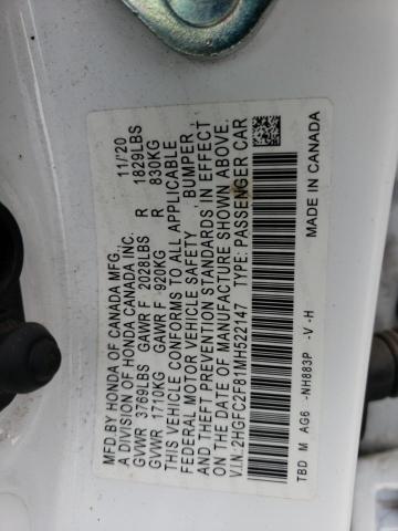 Photo 11 VIN: 2HGFC2F81MH522147 - HONDA CIVIC 