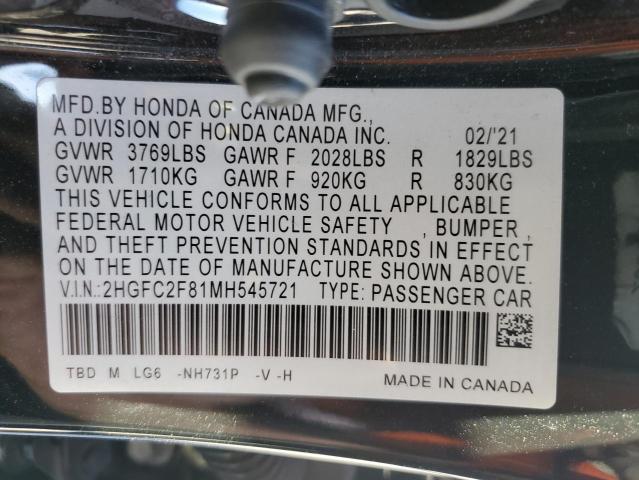 Photo 11 VIN: 2HGFC2F81MH545721 - HONDA CIVIC 