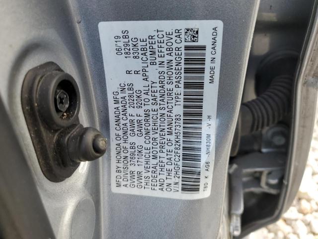 Photo 11 VIN: 2HGFC2F82KH573783 - HONDA CIVIC 