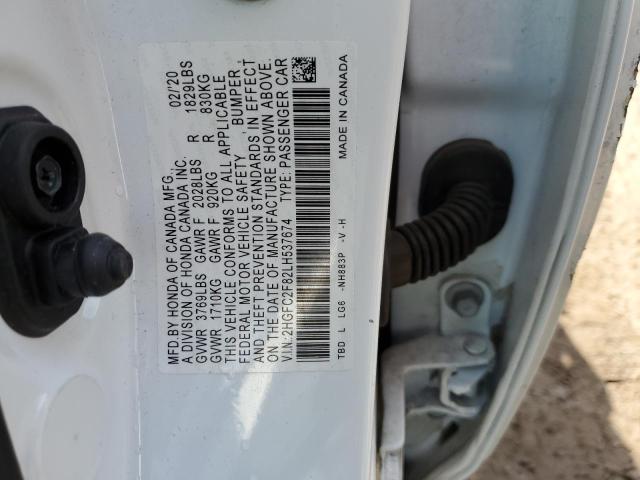 Photo 11 VIN: 2HGFC2F82LH537674 - HONDA CIVIC 