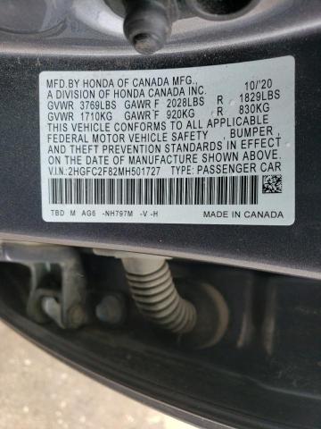 Photo 11 VIN: 2HGFC2F82MH501727 - HONDA CIVIC 