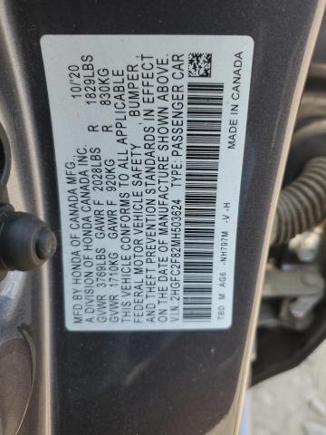 Photo 11 VIN: 2HGFC2F82MH503624 - HONDA CIVIC 