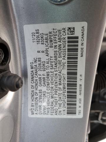 Photo 12 VIN: 2HGFC2F82MH515417 - HONDA CIVIC SPOR 