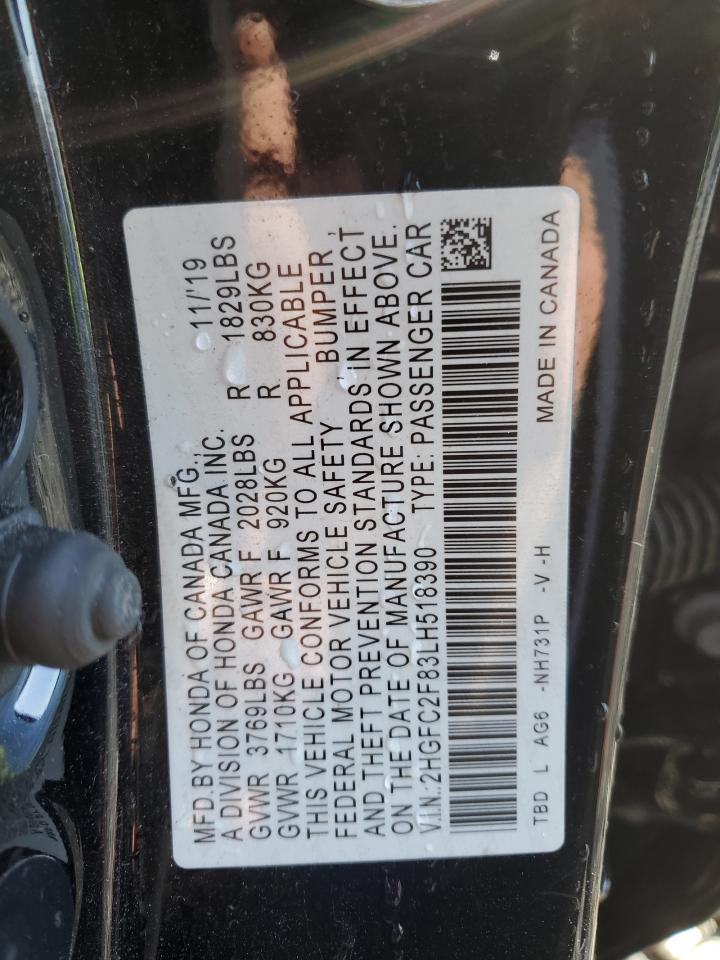 Photo 11 VIN: 2HGFC2F83LH518390 - HONDA CIVIC 