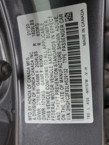 Photo 12 VIN: 2HGFC2F83LH529132 - HONDA CIVIC 