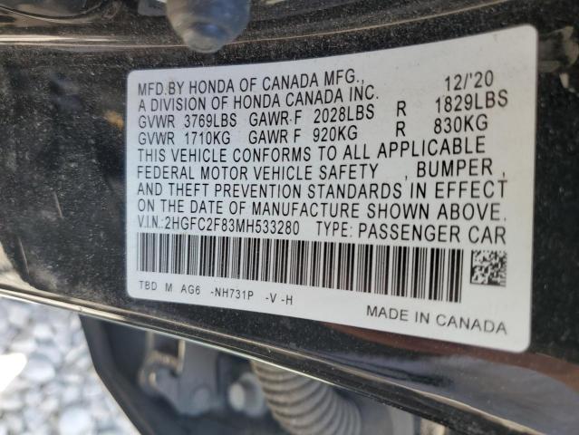 Photo 12 VIN: 2HGFC2F83MH533280 - HONDA CIVIC SPOR 