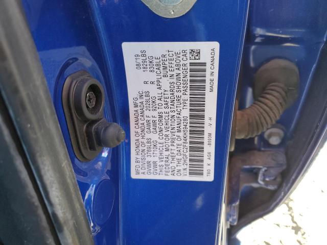 Photo 12 VIN: 2HGFC2F84KH594280 - HONDA CIVIC 