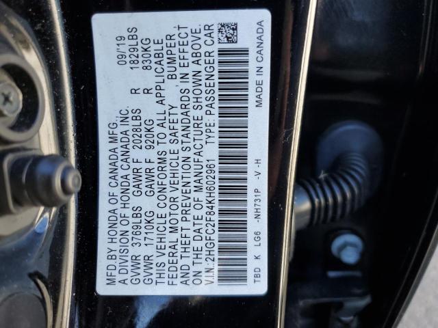 Photo 9 VIN: 2HGFC2F84KH602961 - HONDA CIVIC SPOR 