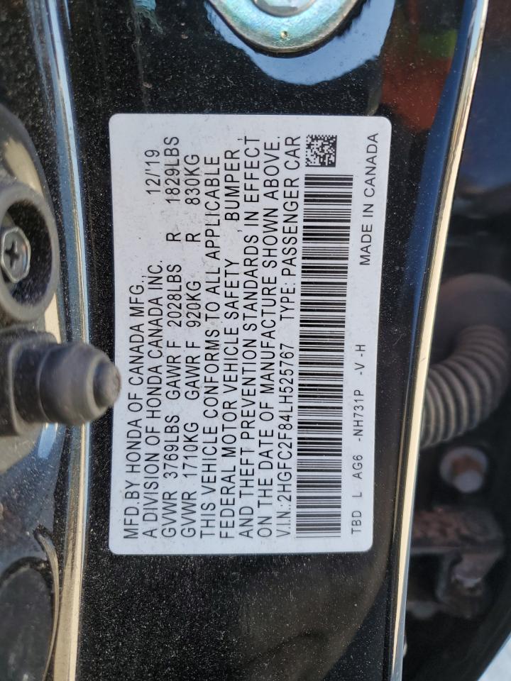 Photo 11 VIN: 2HGFC2F84LH525767 - HONDA CIVIC 