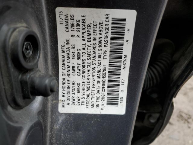 Photo 12 VIN: 2HGFC2F85GH507851 - HONDA CIVIC EX 