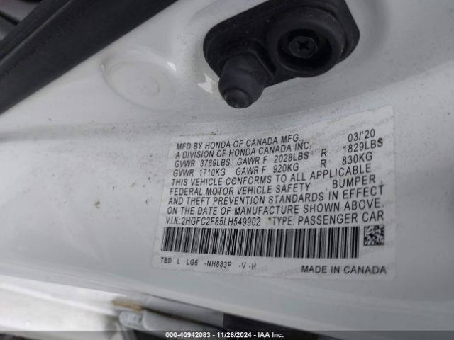 Photo 8 VIN: 2HGFC2F85LH549902 - HONDA CIVIC 