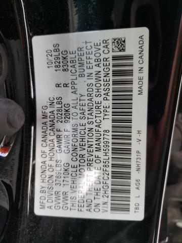 Photo 12 VIN: 2HGFC2F85LH599778 - HONDA CIVIC 