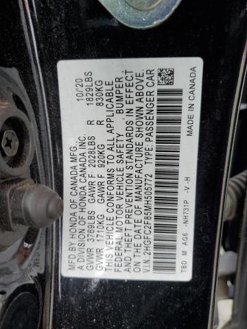 Photo 11 VIN: 2HGFC2F85MH505772 - HONDA CIVIC 