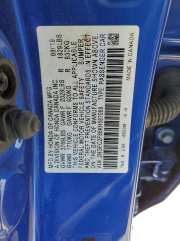 Photo 11 VIN: 2HGFC2F86KH587069 - HONDA CIVIC SPOR 