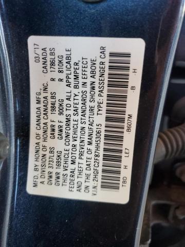 Photo 11 VIN: 2HGFC2F87HH530615 - HONDA CIVIC 