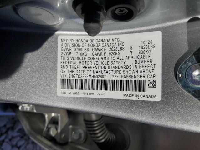 Photo 11 VIN: 2HGFC2F88MH502607 - HONDA CIVIC 