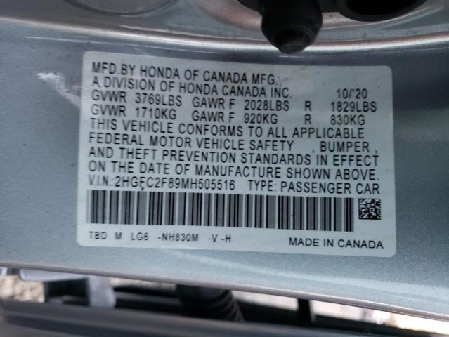 Photo 11 VIN: 2HGFC2F89MH505516 - HONDA CIVIC 