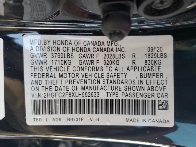 Photo 12 VIN: 2HGFC2F8XLH592633 - HONDA CIVIC SPOR 