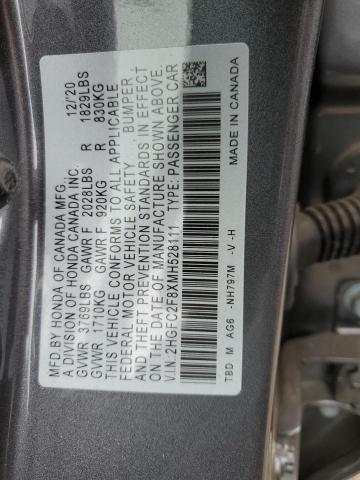 Photo 11 VIN: 2HGFC2F8XMH528111 - HONDA CIVIC SPOR 