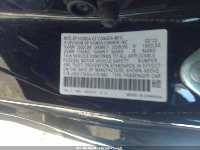 Photo 8 VIN: 2HGFC3A50LH751890 - HONDA CIVIC SI COUPE 