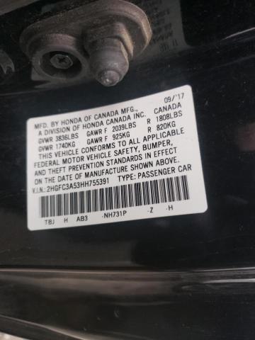 Photo 9 VIN: 2HGFC3A53HH755391 - HONDA CIVIC SI 