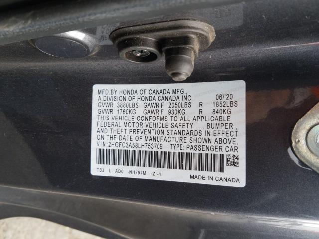 Photo 9 VIN: 2HGFC3A58LH753709 - HONDA CIVIC SI 