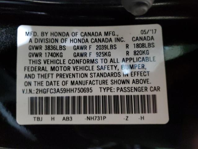 Photo 11 VIN: 2HGFC3A59HH750695 - HONDA CIVIC 