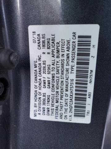 Photo 11 VIN: 2HGFC3A5XJH757516 - HONDA CIVIC SI 