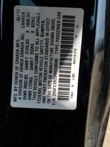 Photo 11 VIN: 2HGFC3B33HH358048 - HONDA CIVIC 