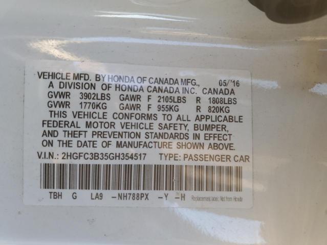 Photo 11 VIN: 2HGFC3B35GH354517 - HONDA CIVIC EX 