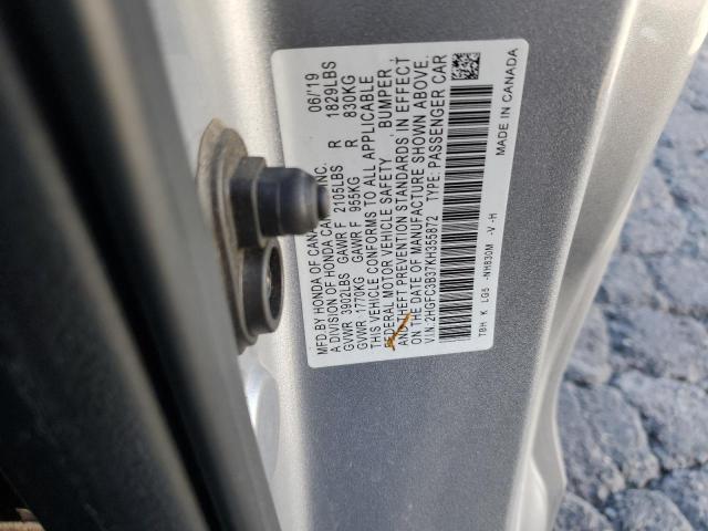 Photo 11 VIN: 2HGFC3B37KH355872 - HONDA CIVIC 