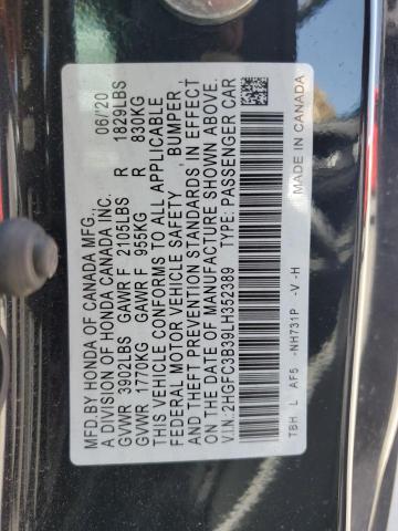 Photo 11 VIN: 2HGFC3B39LH352389 - HONDA CIVIC EX 