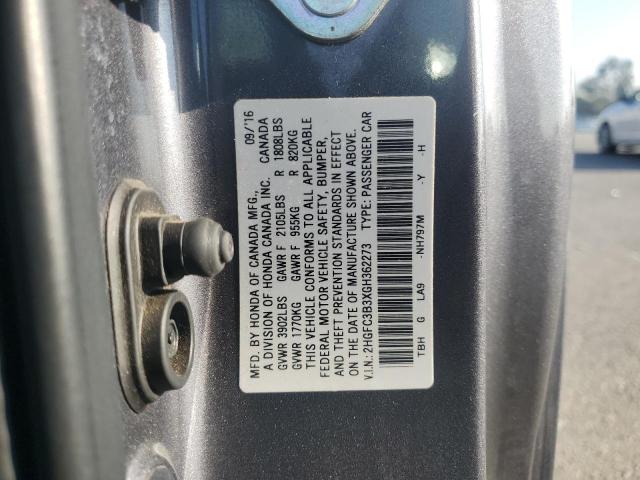 Photo 12 VIN: 2HGFC3B3XGH362273 - HONDA CIVIC EX 