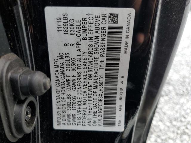 Photo 11 VIN: 2HGFC3B3XLH350361 - HONDA CIVIC 