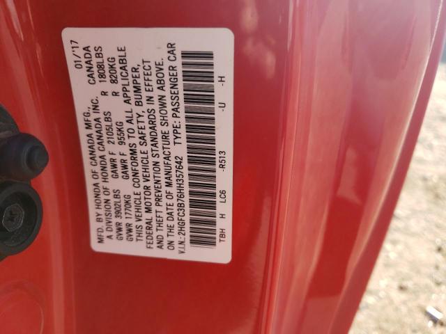 Photo 11 VIN: 2HGFC3B76HH357642 - HONDA CIVIC EXL 