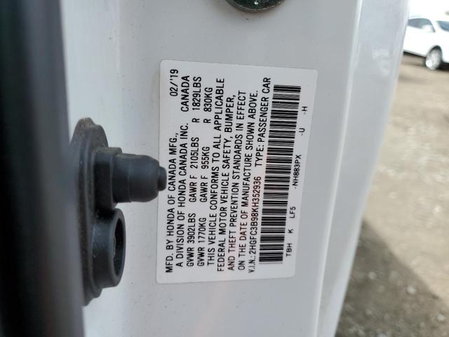 Photo 11 VIN: 2HGFC3B98KH352936 - HONDA CIVIC 