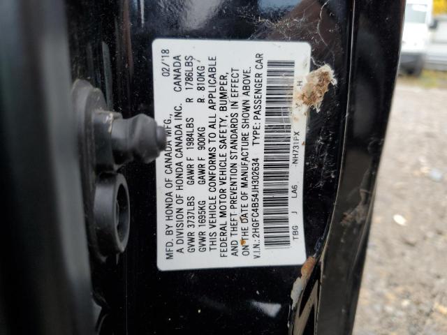 Photo 9 VIN: 2HGFC4854JH302634 - HONDA CIVIC LX 