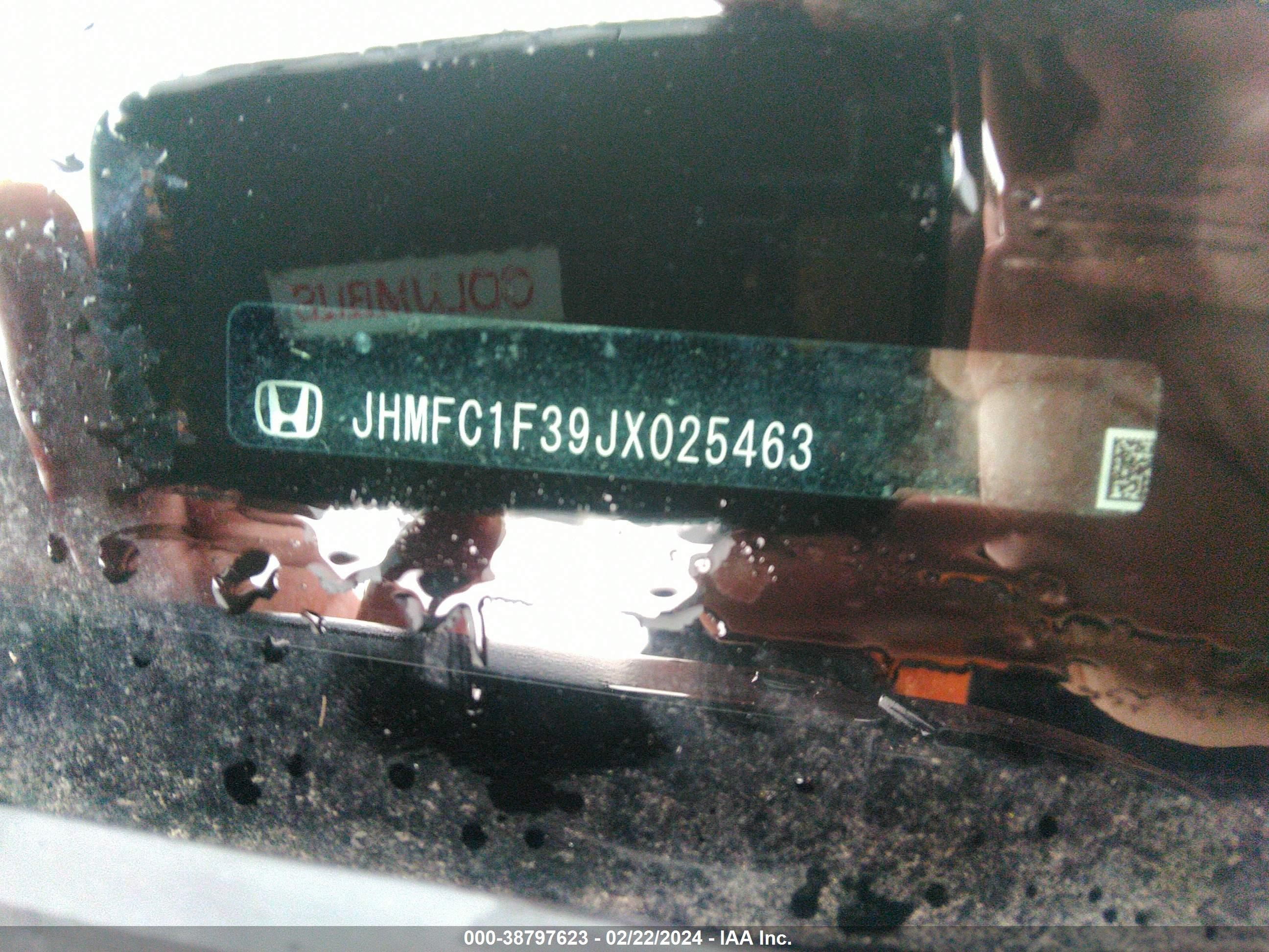 Photo 8 VIN: 2HGFC4A56JH302300 - HONDA CIVIC 