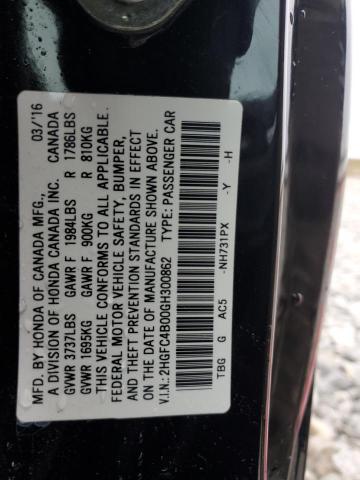 Photo 11 VIN: 2HGFC4B00GH300862 - HONDA CIVIC 