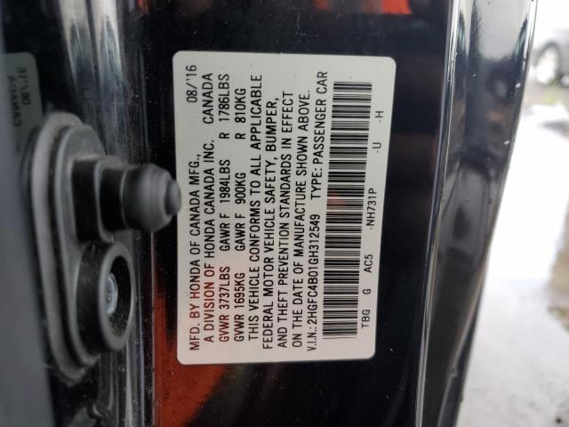 Photo 9 VIN: 2HGFC4B01GH312549 - HONDA CIVIC LX 