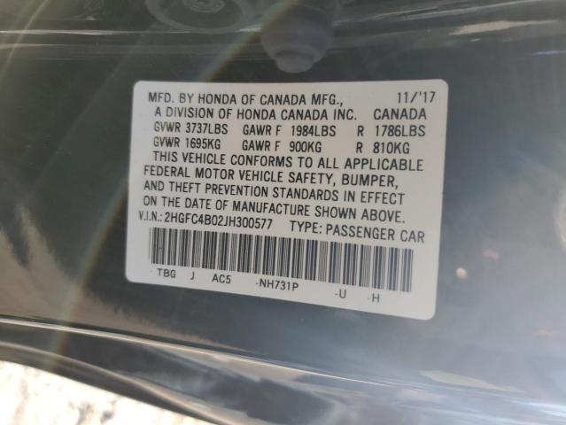 Photo 11 VIN: 2HGFC4B02JH300577 - HONDA CIVIC LX 