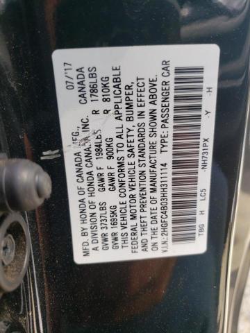 Photo 11 VIN: 2HGFC4B03HH311114 - HONDA CIVIC 