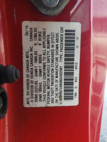 Photo 11 VIN: 2HGFC4B08GH302987 - HONDA CIVIC LX 