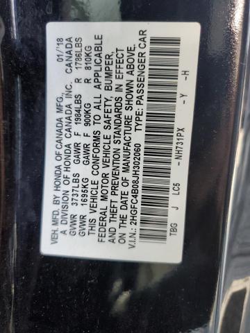 Photo 9 VIN: 2HGFC4B08JH302060 - HONDA CIVIC LX 