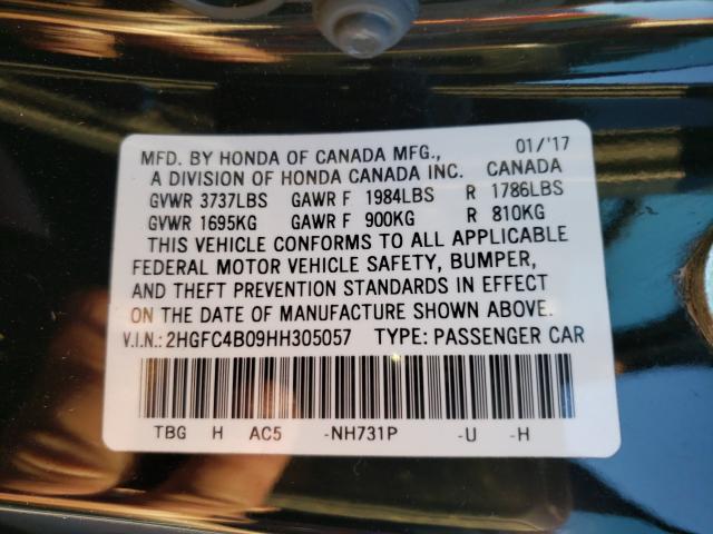 Photo 9 VIN: 2HGFC4B09HH305057 - HONDA CIVIC 