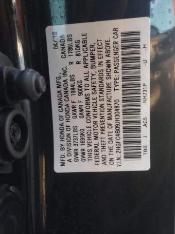 Photo 9 VIN: 2HGFC4B09JH304870 - HONDA CIVIC LX 